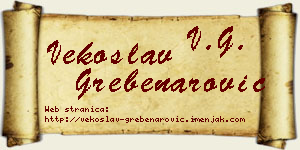 Vekoslav Grebenarović vizit kartica
